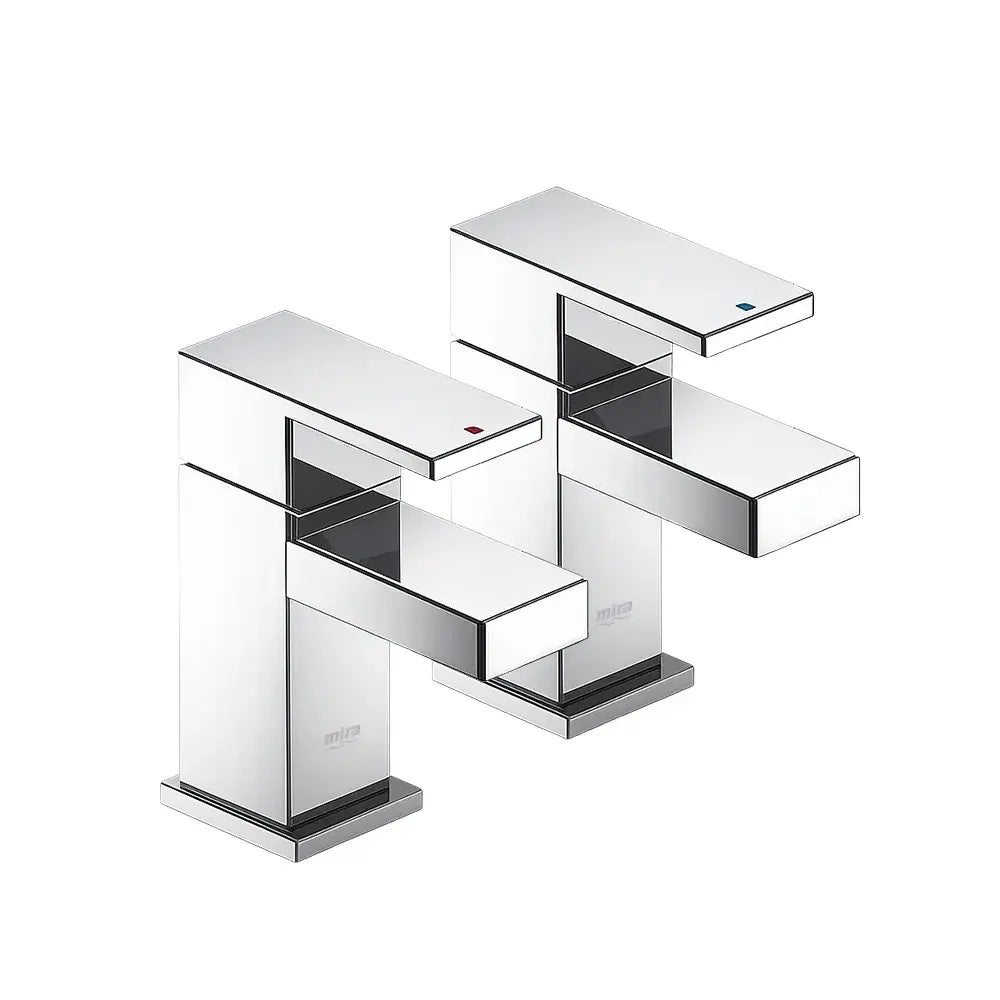 Mira Evoco Bath Pillar Taps - Polished Chrome (Pair)