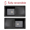 Reginox Traditional Black Ceramic 1.0 Kitchen Sink + Brooklyn Mixer Tap