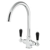 Reginox Traditional Black Ceramic 1.0 Kitchen Sink + Brooklyn Mixer Tap