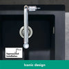 hansgrohe S510-U635 1.5 Bowl Undermount Kitchen Sink - Graphite Black