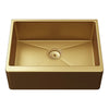 Venice Brushed Gold Belfast Stainless Steel Kitchen Sink + Waste